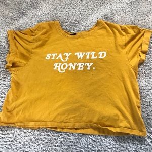Mustard yellow crop top